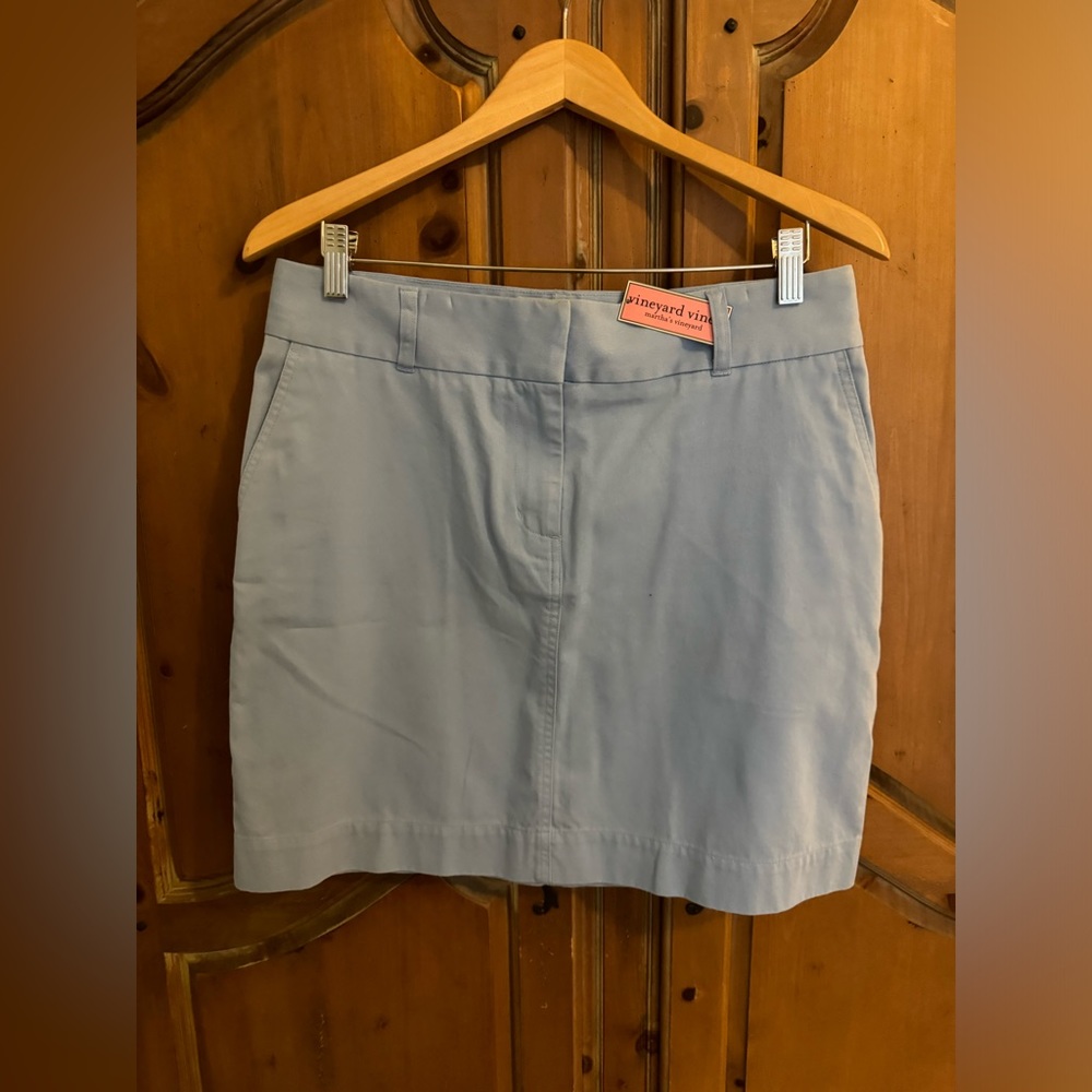 NWT Vineyard Vines Powder Blue Twill Skirt (8)